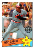 2020 Topps #85AS-35 Rod Carew 1985 Topps Baseball 35th Anniversary All-Stars