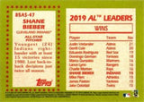 2020 Topps #85AS-47 Shane Bieber 1985 Topps Baseball 35th Anniversary All-Stars