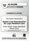 2020 Topps #RCR-AK Al Kaline Rookie Card Retrospective RC Logo Medallion