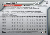 2020 Topps #90 Brock Holt Gold #/2020