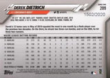 2020 Topps #209 Derek Dietrich Gold #/2020