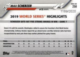 2020 Topps #258 Max Scherzer Gold #/2020