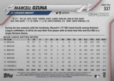 2020 Topps #537 Marcell Ozuna Gold #/2020