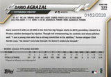 2020 Topps #322 Dario Agrazal Gold #/2020