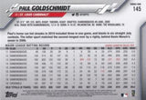 2020 Topps #145 Paul Goldschmidt Rainbow Foil