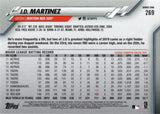 2020 Topps #269 J.D. Martinez Rainbow Foil