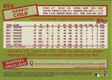 2020 Topps #85TB-18 Gerrit Cole 1985 Topps Baseball 35th Anniversary Blue