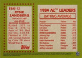 2020 Topps #85AS-12 Ryne Sandberg 1985 Topps Baseball All-Stars Blue