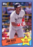 2020 Topps #85AS-34 Jim Rice 1985 Topps Baseball 35th Anniversary All-Stars Blue
