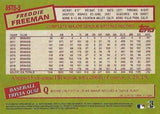 2020 Topps #85TB-3 Freddie Freeman 1985 Topps Baseball 35th Anniversary