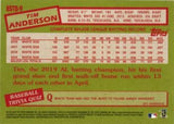 2020 Topps #85TB-9 Tim Anderson 1985 Topps Baseball 35th Anniversary