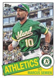 2020 Topps #85TB-33 Marcus Semien 1985 Topps Baseball 35th Anniversary