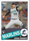 2020 Topps #85-58 Jordan Yamamoto 1985 Topps Baseball 35th Anniversary