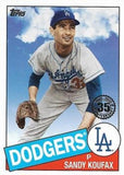 2020 Topps #85-55 Sandy Koufax 1985 Topps Baseball 35th Anniversary (Series One)