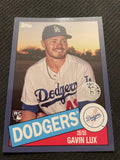 2020 Topps #85-92 Gavin Lux 1985 Topps Baseball 35th Anniversary Blue