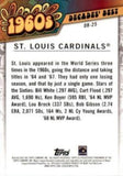 2020 Topps #DB-25 St. Louis Cardinals Decades' Best (Series One)