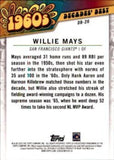 2020 Topps #DB-26 Willie Mays Decades' Best (Series Two)
