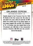 2020 Topps #DB-28 Orlando Cepeda Decades' Best (Series Two)