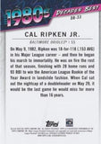 2020 Topps Update #DB-33 Cal Ripken Jr. Decades' Best