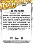 2020 Topps #DB-45 Joe Morgan Decades' Best (Series Two)