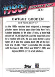 2020 Topps #DB-63 Dwight Gooden Decades' Best (Series Two)