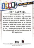 2020 Topps #DB-68 Jeff Bagwell Decades' Best (Series One)