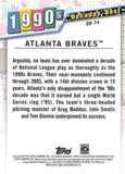 2020 Topps #DB-74 Atlanta Braves Decades' Best (Series Two)
