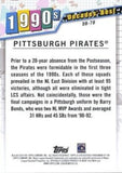 2020 Topps #DB-78 Pittsburgh Pirates Decades' Best (Series Two)