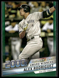 2020 Topps #DB-84 Alex Rodriguez Decades' Best Green (Series Two)