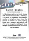 2020 Topps #DB-87 Randy Johnson Decades' Best (Series Two)