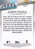 2020 Topps #DB-86 Albert Pujols Decades' Best (Series Two)