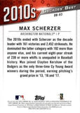 2020 Topps #DB-93 Max Scherzer Decades' Best (Series Two)