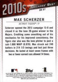 2020 Topps #DB-97 Max Scherzer Decades' Best (Series One)