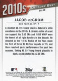 2020 Topps #DB-98 Jacob deGrom Decades' Best (Series Two)