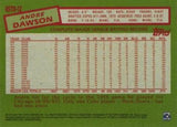 2020 Topps Update #85TB-12 Andre Dawson 1985 Topps Baseball 35th Anniversary