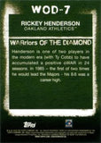 2020 Topps #WOD-7 Rickey Henderson WARriors of the Diamond