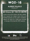 2020 Topps #WOD-16 Albert Pujols WARriors of the Diamond