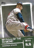 2020 Topps #WOD-18 Warren Spahn WARriors of the Diamond