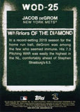 2020 Topps #WOD-25 Jacob deGrom WARriors of the Diamond
