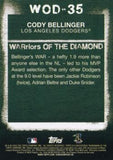 2020 Topps #WOD-35 Cody Bellinger WARriors of the Diamond