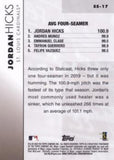 2020 Topps #SS-17 Jordan Hicks Significant Statistics
