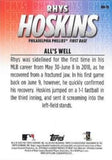 2020 Topps #RH-15 Rhys Hoskins Player Highlights Rhys Hoskins