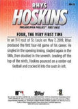 2020 Topps #RH-25 Rhys Hoskins Player Highlights Rhys Hoskins