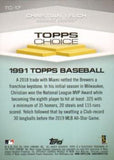 2020 Topps #TC-17 Christian Yelich Topps Choice
