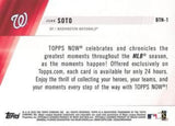 2020 Topps #BTN-1 Juan Soto Best of Topps Now