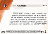 2020 Topps #BTN-4 Justin Verlander Best of Topps Now