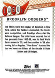 2020 Topps #DB-7 Brooklyn Dodgers Decades' Best (Series Two)