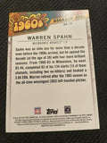 2020 Topps #DB-16 Warren Spahn Decades' Best Green (Series Two)