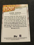 2020 Topps #DB-50 Hank Aaron Decades' Best Green (Series Two)