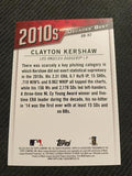 2020 Topps #DB-92 Clayton Kershaw Decades' Best Blue (Series Two)